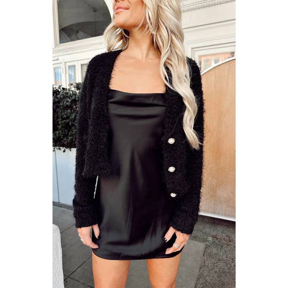 NEW SHOW ME YOUR MUMU tea time cardi in black - Picture 5 of 5